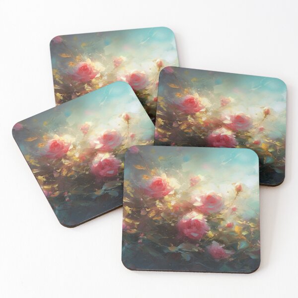Item preview, Rose garden Impressionism painting 11 designed and sold by Red Witch Art.