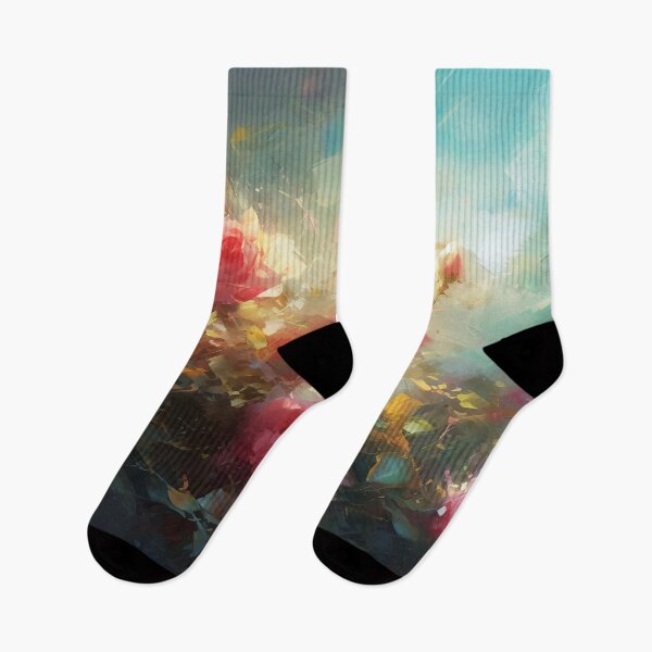 Item preview, Rose garden Impressionism painting 11 designed and sold by Red Witch Art.