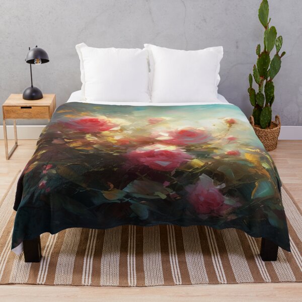 Item preview, Rose garden Impressionism painting 11 designed and sold by Red Witch Art.