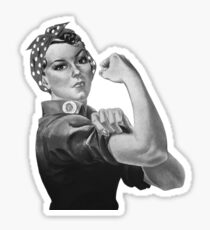 Rosie The Riveter T-Shirt Vintage Propaganda Retro Feminist Sticker