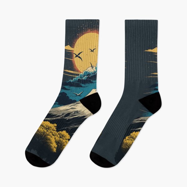 Item preview, Japanese Art Fuji Mountain Sunset  designed and sold by Saraartwork.