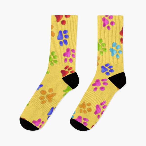 Item preview, Paw Prints Colorful On Yellow designed and sold by Profitrip.