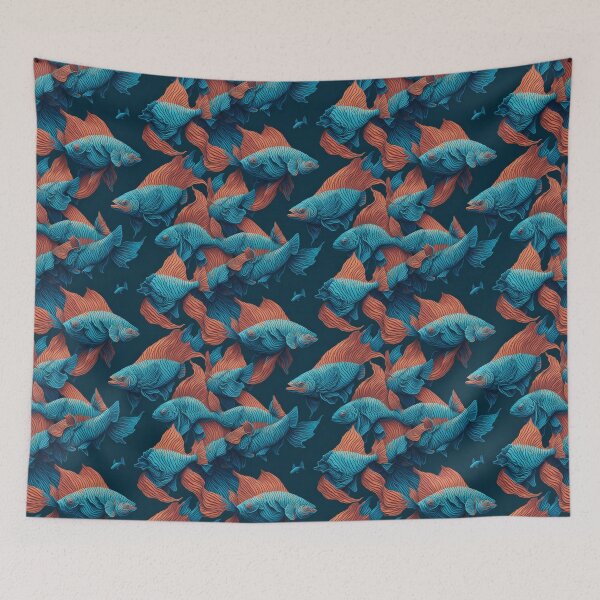 Item preview, colorful Fish Pattern designed and sold by kiyaansh16.