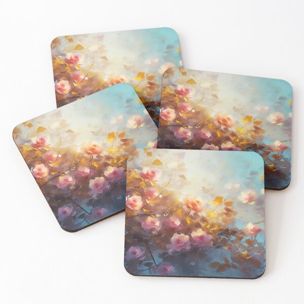 Item preview, Rose garden Impressionism painting 12 designed and sold by Red Witch Art.