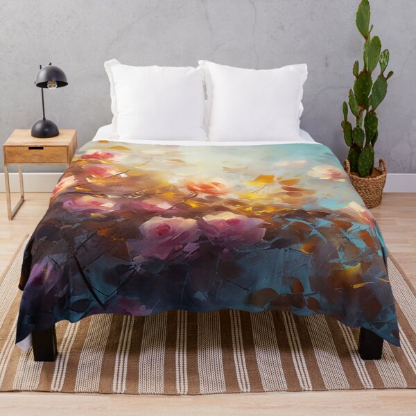 Item preview, Rose garden Impressionism painting 12 designed and sold by Red Witch Art.