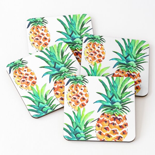 Item preview, Watercolor Pineapples Pattern designed and sold by theWeppen.