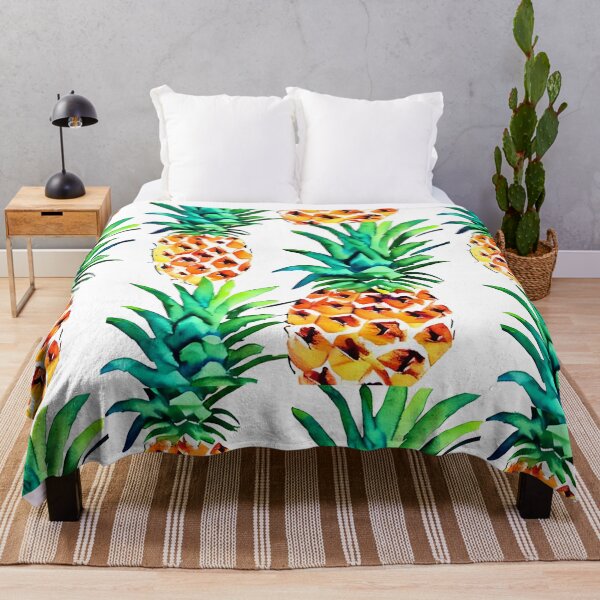 Item preview, Watercolor Pineapples Pattern designed and sold by theWeppen.