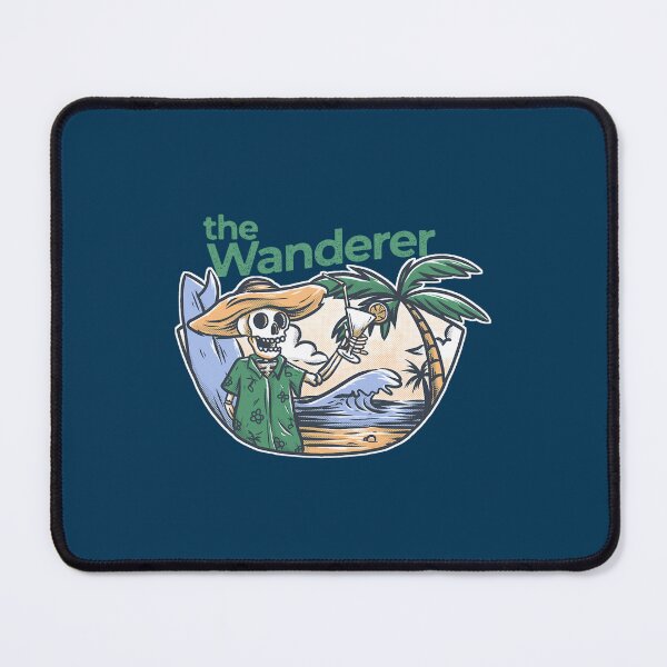 Item preview, The Wanderer, Surf beach travel skeleton vintage beach life   designed and sold by Beneskydic.