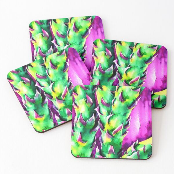 Item preview, Abstract Watercolor Dragon Fruits Pattern designed and sold by theWeppen.