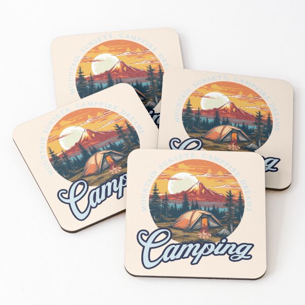 Item preview, Mountain Sunsets, Campfire Dreams: Camping Design designed and sold by Zandalus.