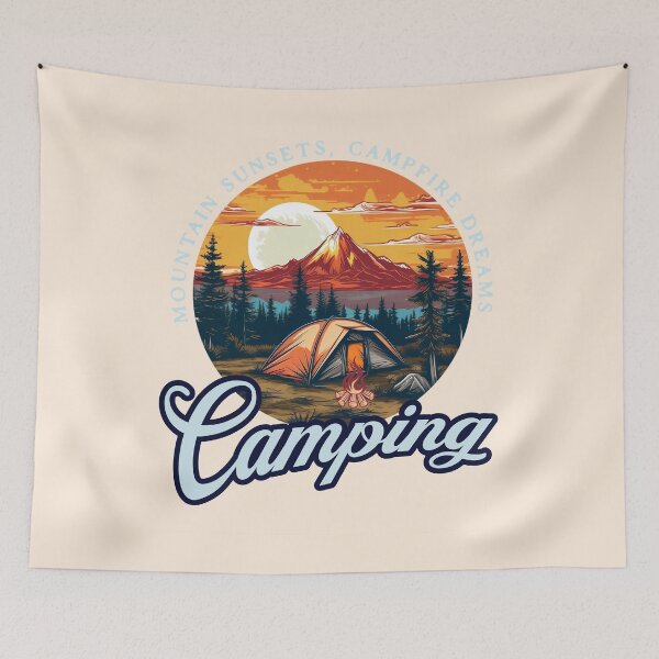 Item preview, Mountain Sunsets, Campfire Dreams: Camping Design designed and sold by Zandalus.