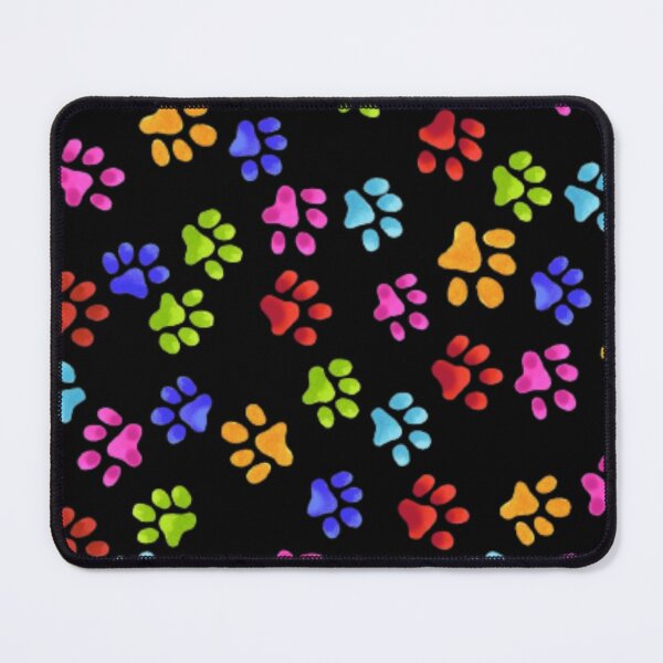 Item preview, Paw Prints Colorful On Black designed and sold by Profitrip.