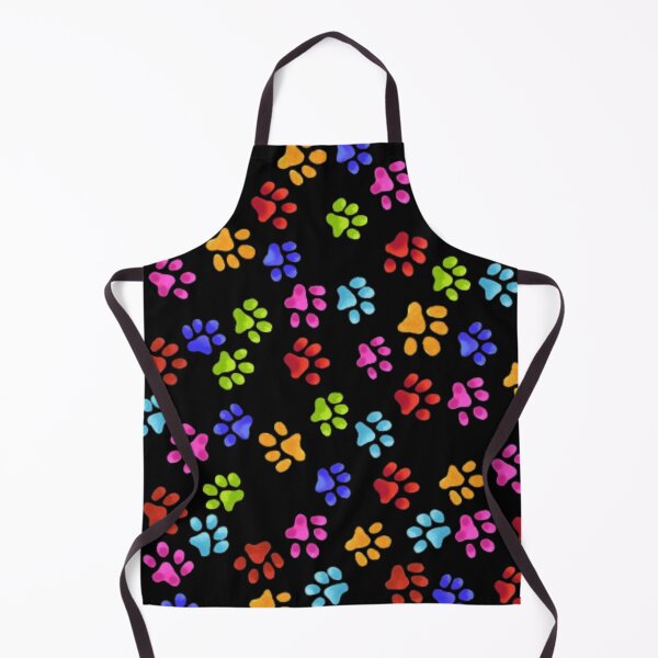 Item preview, Paw Prints Colorful On Black designed and sold by Profitrip.