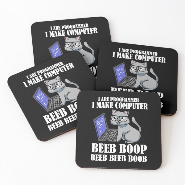 Item preview, I Are Programmer I Make Computer Beep Boop Cat designed and sold by Pubi.