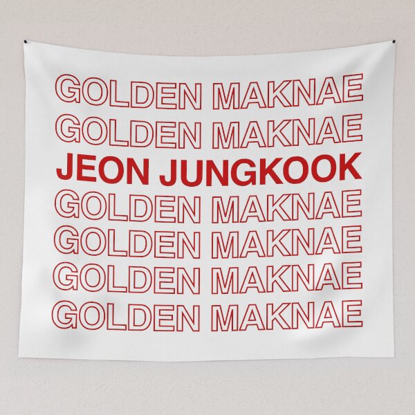 Item preview, BTS Jungkook - repeating Golden Maknae design designed and sold by shopnojams.
