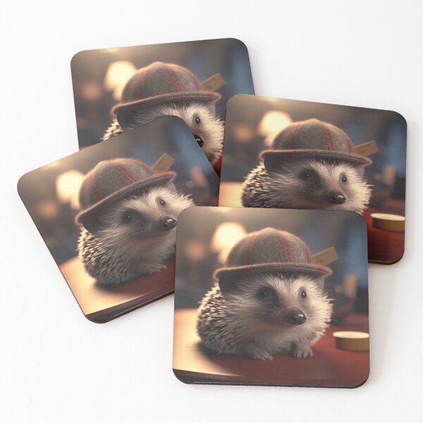 Item preview, detective hedgehog designed and sold by EdicionesJML.