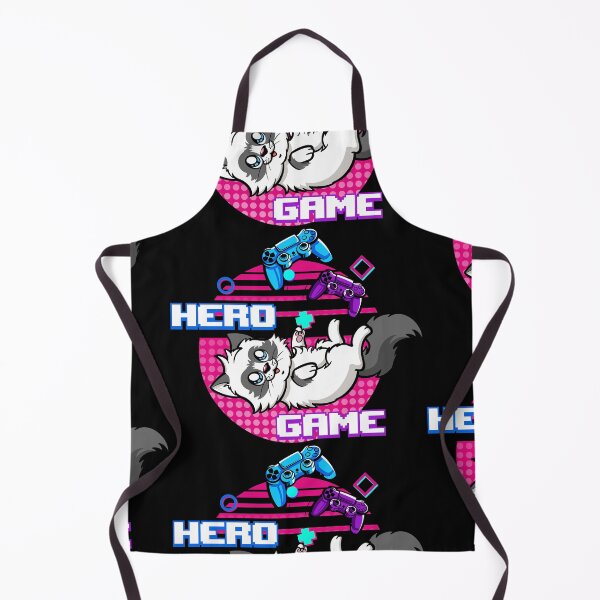 Item preview, Hero Game cat cartoon designed and sold by RysikGraphic.