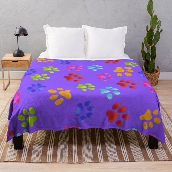 Item preview, Paw Prints Colorful Purple designed and sold by Profitrip.