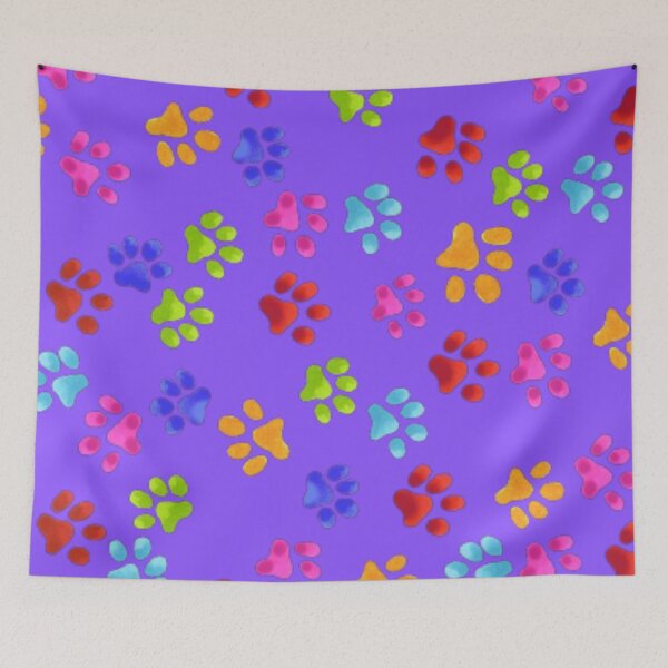 Item preview, Paw Prints Colorful Purple designed and sold by Profitrip.