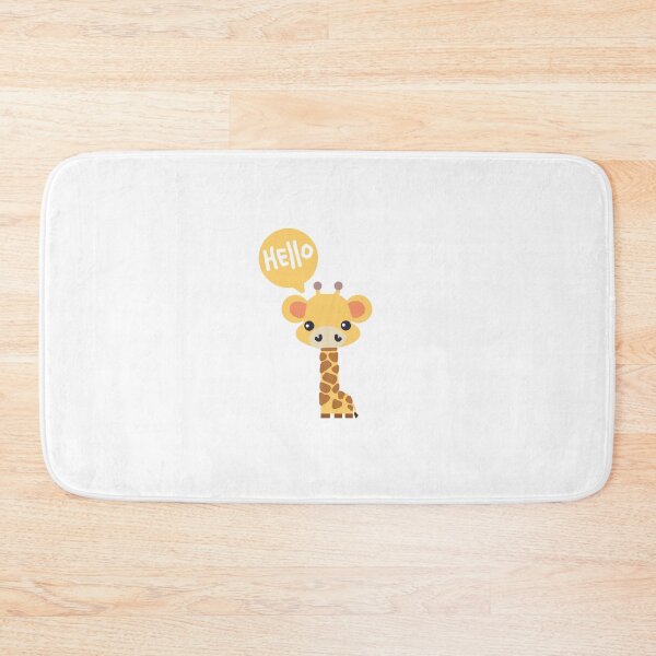 Item preview, cute giraffe 1 hello designed and sold by HarshBrown.
