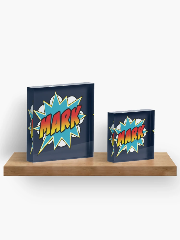 Thumbnail 3 von 5, Acrylblock, Mark Name Comic Book Superhero designt und verkauft von Rixta82.
