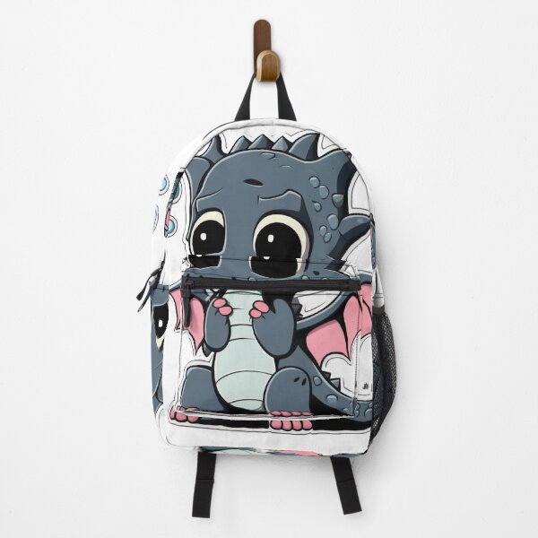 Item preview, Frightened Baby Dragon with Mask - Cute Cartoon Sticker designed and sold by PaintbrushPlace.