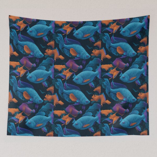 Item preview, colorful Fish Pattern designed and sold by kiyaansh16.