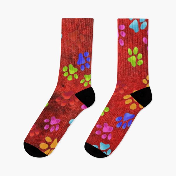Item preview, Paws Prints Colorful Red designed and sold by Profitrip.