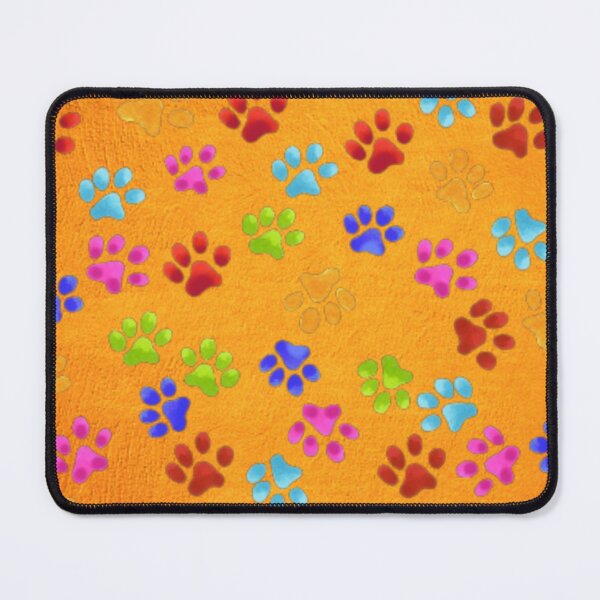 Item preview, Colorful Paw Prints On Pumpkin Orange designed and sold by Profitrip.