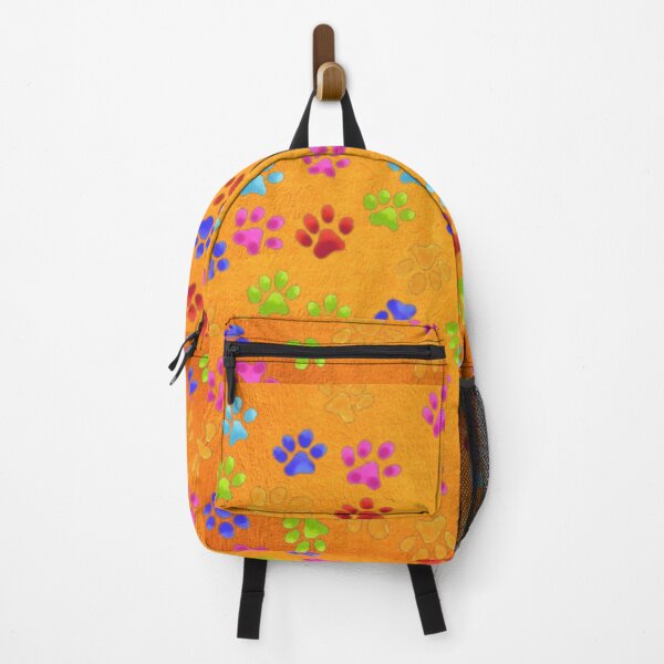 Item preview, Colorful Paw Prints On Pumpkin Orange designed and sold by Profitrip.