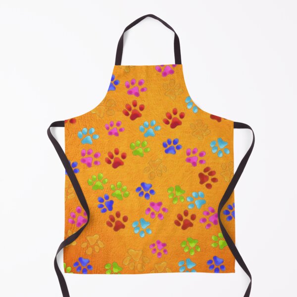 Item preview, Colorful Paw Prints On Pumpkin Orange designed and sold by Profitrip.