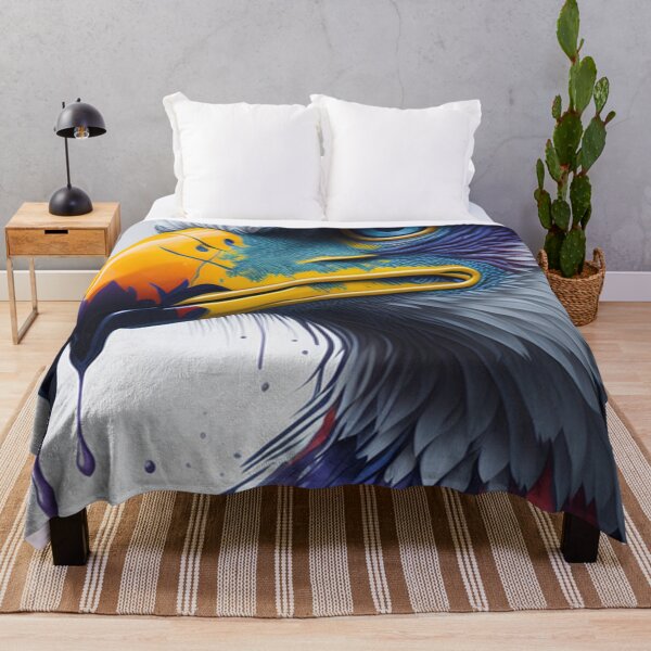 Item preview, Colorful Eagle Splash Art Painting Design Print designed and sold by randomtdesigns.