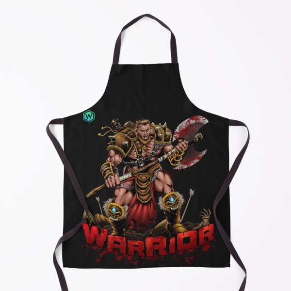 Item preview, Vintage Horror Funny Double Axe Holding Muscular Warrior designed and sold by woormle.