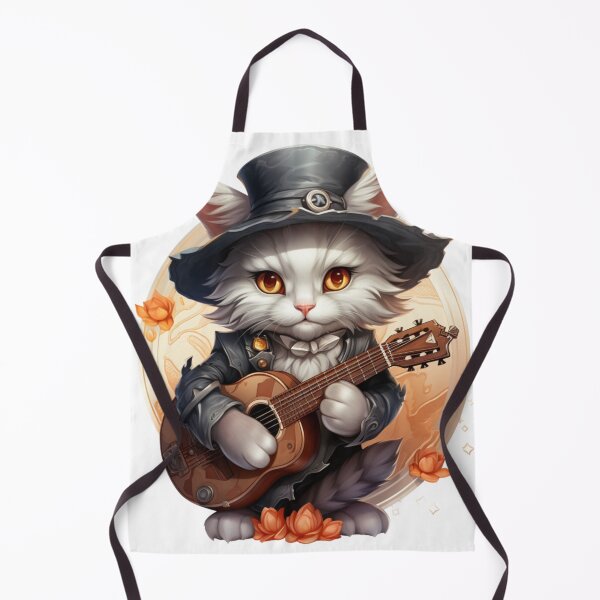 Item preview, Cute cat guitarist designed and sold by Cris888.