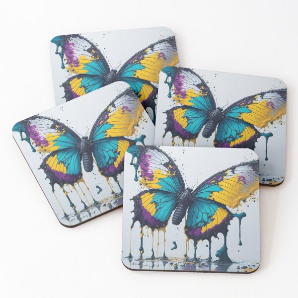 Item preview,  Colorful Butterfly Splash Art Painting Design Print designed and sold by randomtdesigns.
