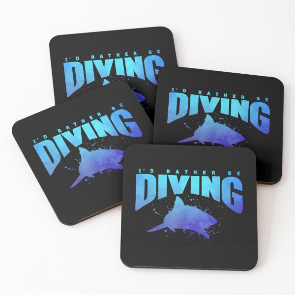 Item preview, I'd RAHER BE DIVING Shark Beach Lover Snorkel Scuba Diver  designed and sold by BriceOrtega.