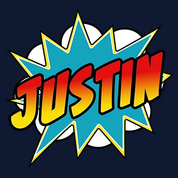 Vorschaubild zum Design Justin Name Comic Book Superhero von Rixta82