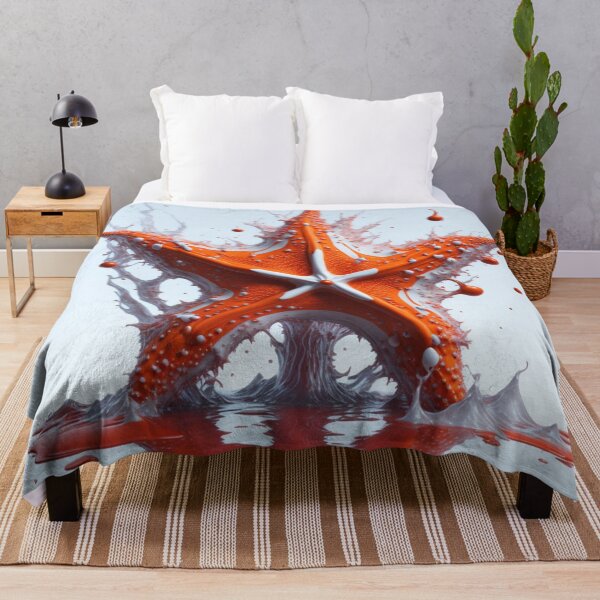Item preview, Seastar Starfish Splash Art Painting Design Print designed and sold by randomtdesigns.