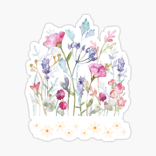 Dried Flowers Sticker Set, Pressed Wildflowers Stickers, Wild Flower  Bouquet Stickers, Hippie Boho Floral Stickers, Meadow Flower Stickers