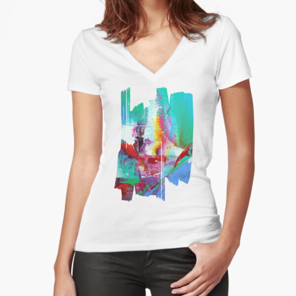 T-shirt moulant col V