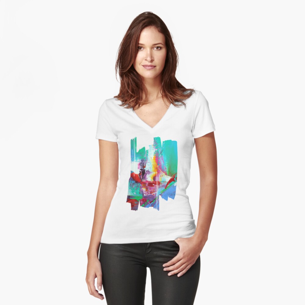 Aperçu de l'œuvre T-shirt moulant col V créée et vendue par ElioraBousquet.
