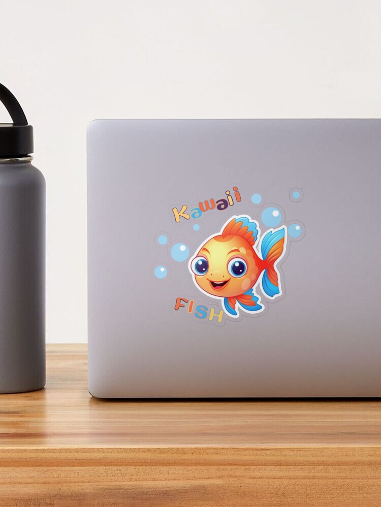 Cute Kawaii Fish' Sticker