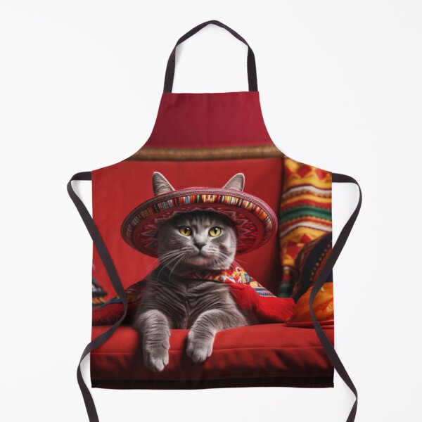 Item preview, Stylish Mexican Cat Wearing Sombrero designed and sold by Catsinhats123.