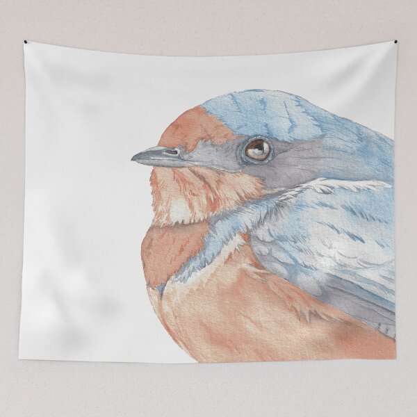 Item preview, Barn swallow watercolor portrait canadian wildlife designed and sold by L'Atelier Oranjade.