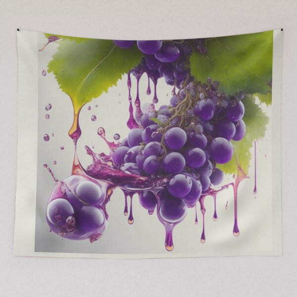 Item preview, A Bundle of Grapes Splash Art Painting Design Print designed and sold by randomtdesigns.