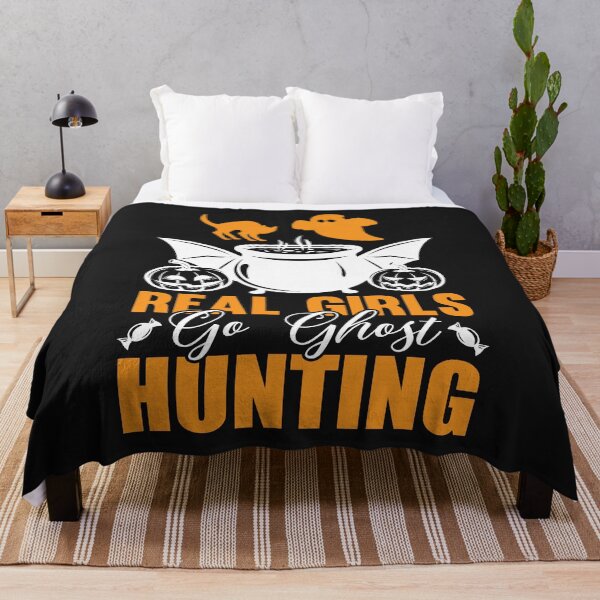Item preview, Real Girls Go Ghost Hunting Paranormal Halloween Activity designed and sold by woormle.