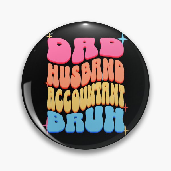Artikelvorschau, Dad Husband Accountant, Retro Colorful Daddy design entworfen und verkauft von BYNDART.