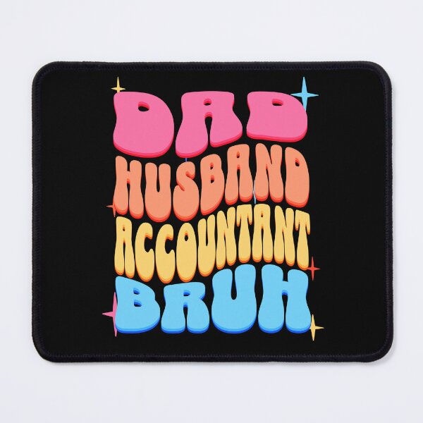 Item preview, Dad Husband Accountant, Retro Colorful Daddy design designed and sold by BYNDART.