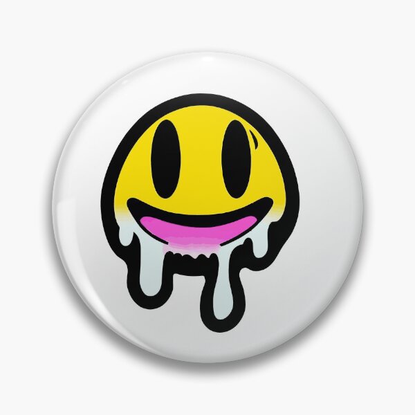 Artikelvorschau, Aufkleber mit tropfendem Lächeln und Blitz-Smiley-Gesicht entworfen und verkauft von Koolzilla.
