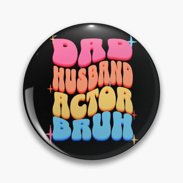 Item preview, Dad Husband Actor, Retro Colorful Daddy design designed and sold by BYNDART.